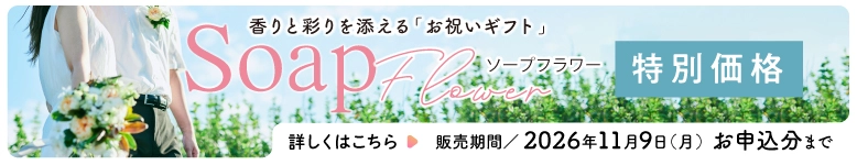 ソープフラワー全商品が特別価格｜2026年11月9日（月）お申込分まで